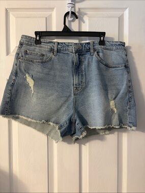 torrid Light Wash Distressed Denim Shorts